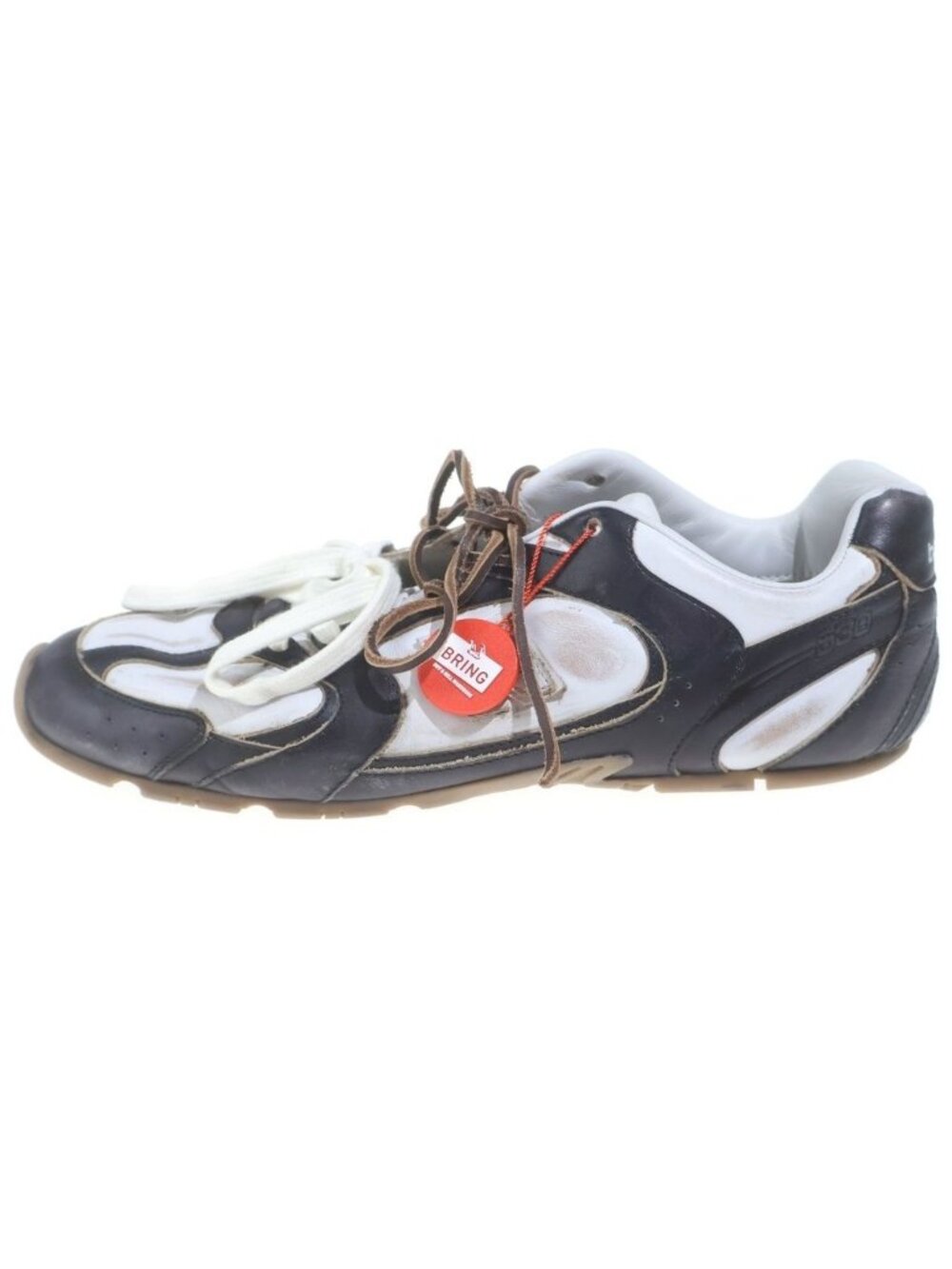 Miu Miu New Balance Leather Low Cut Sneakers 42 Black White
